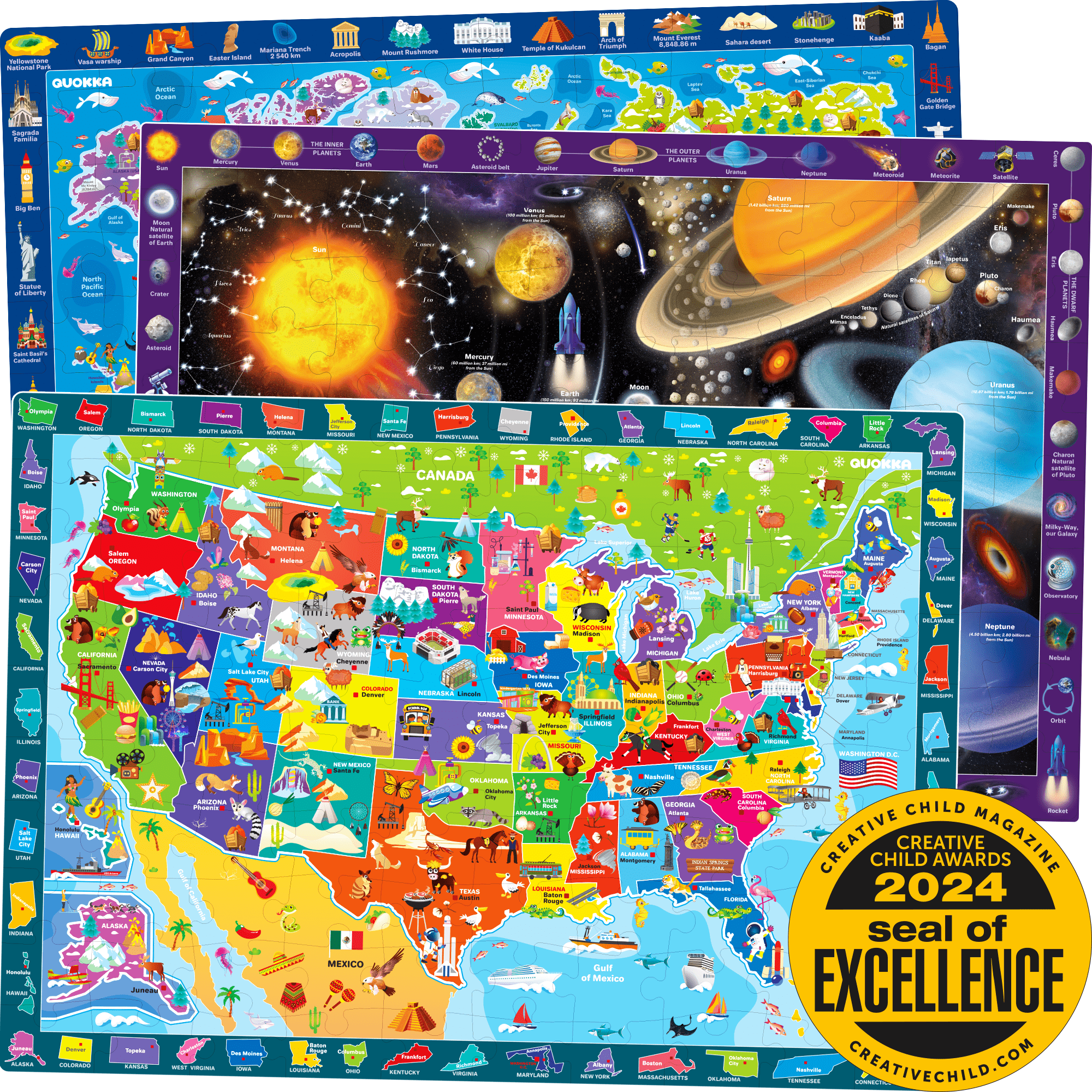  Map & Space Puzzles