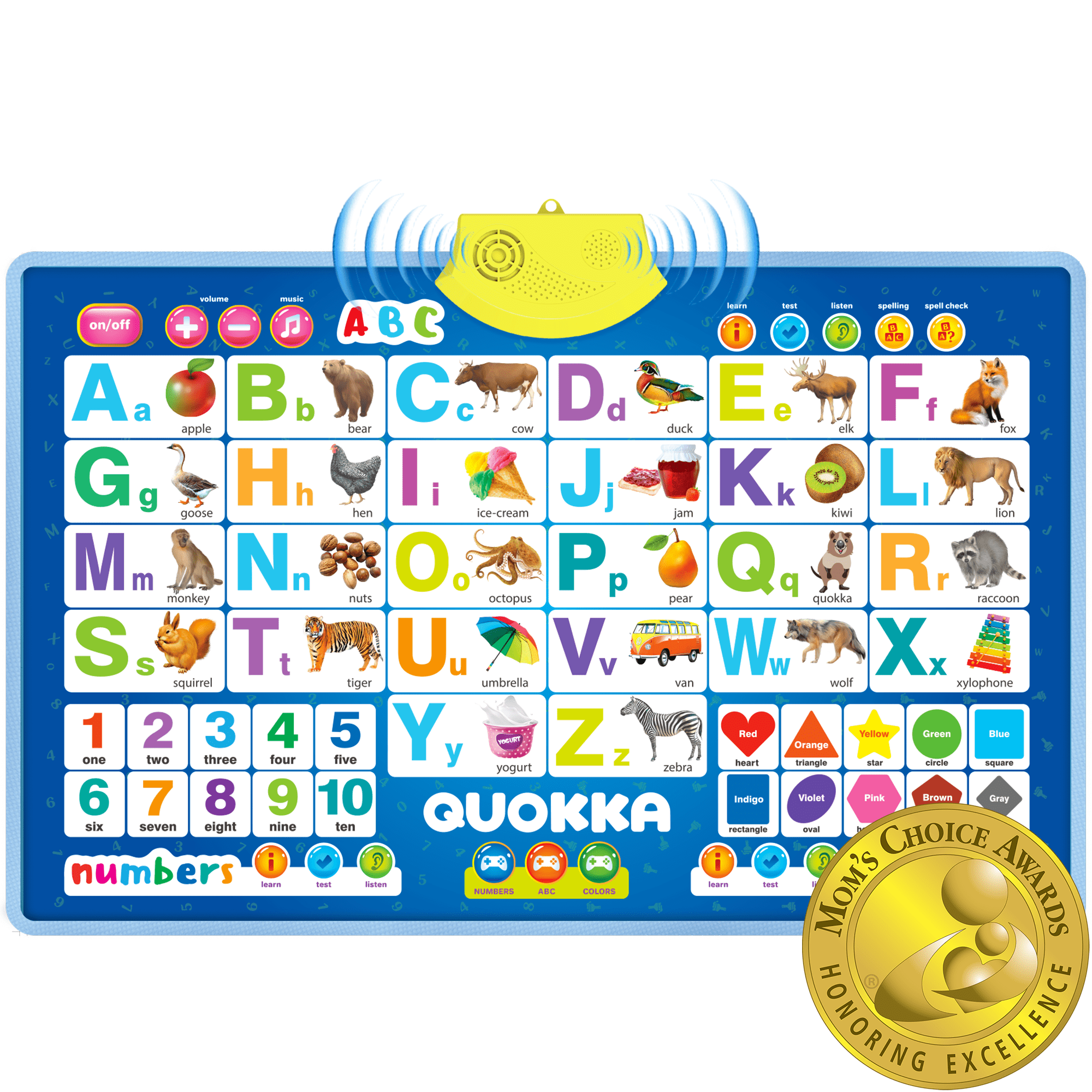 Alphabet Poster Preschool Learning Toy Blue