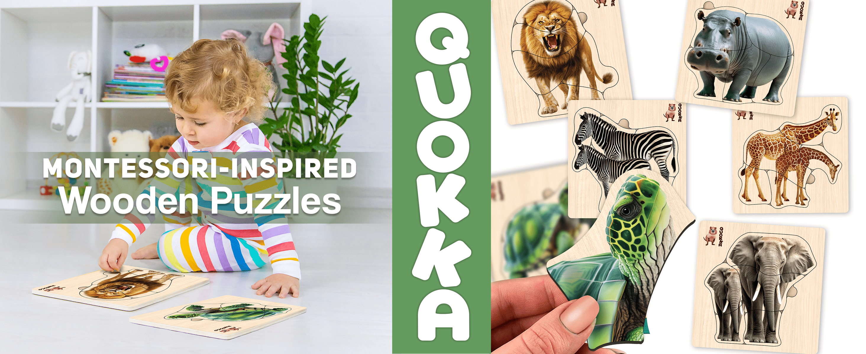 Realistic Wooden Puzzles for Toddlers 