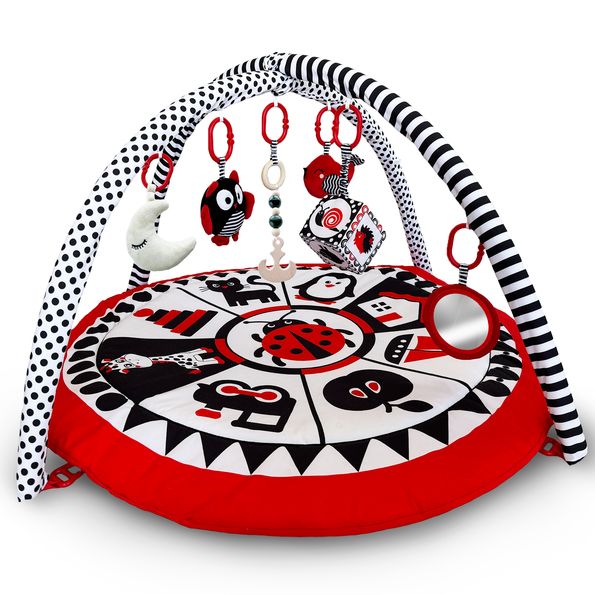 QUOKKA High Contrast Baby Kick and Round Play Mat