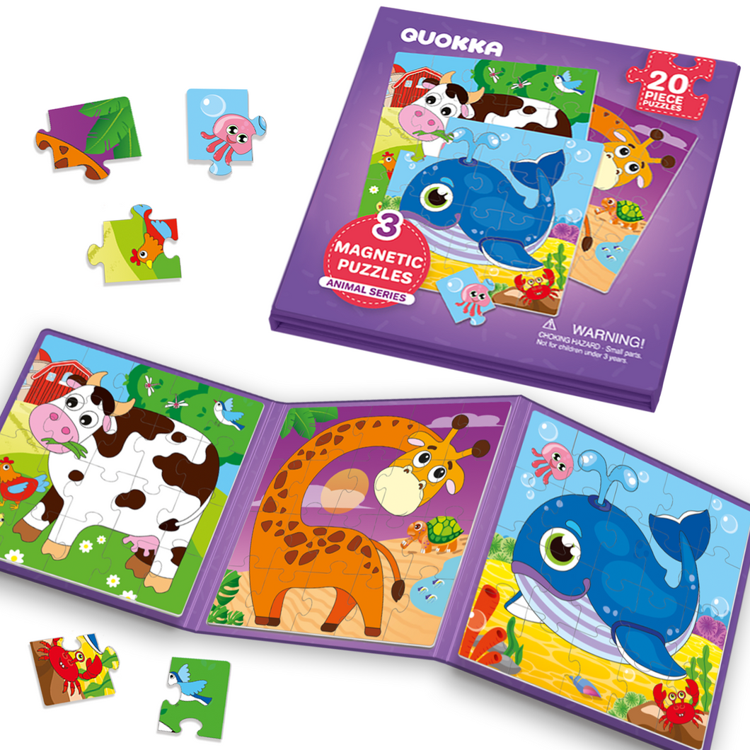 Magnetic Book 20 Piece Puzzles for Kids