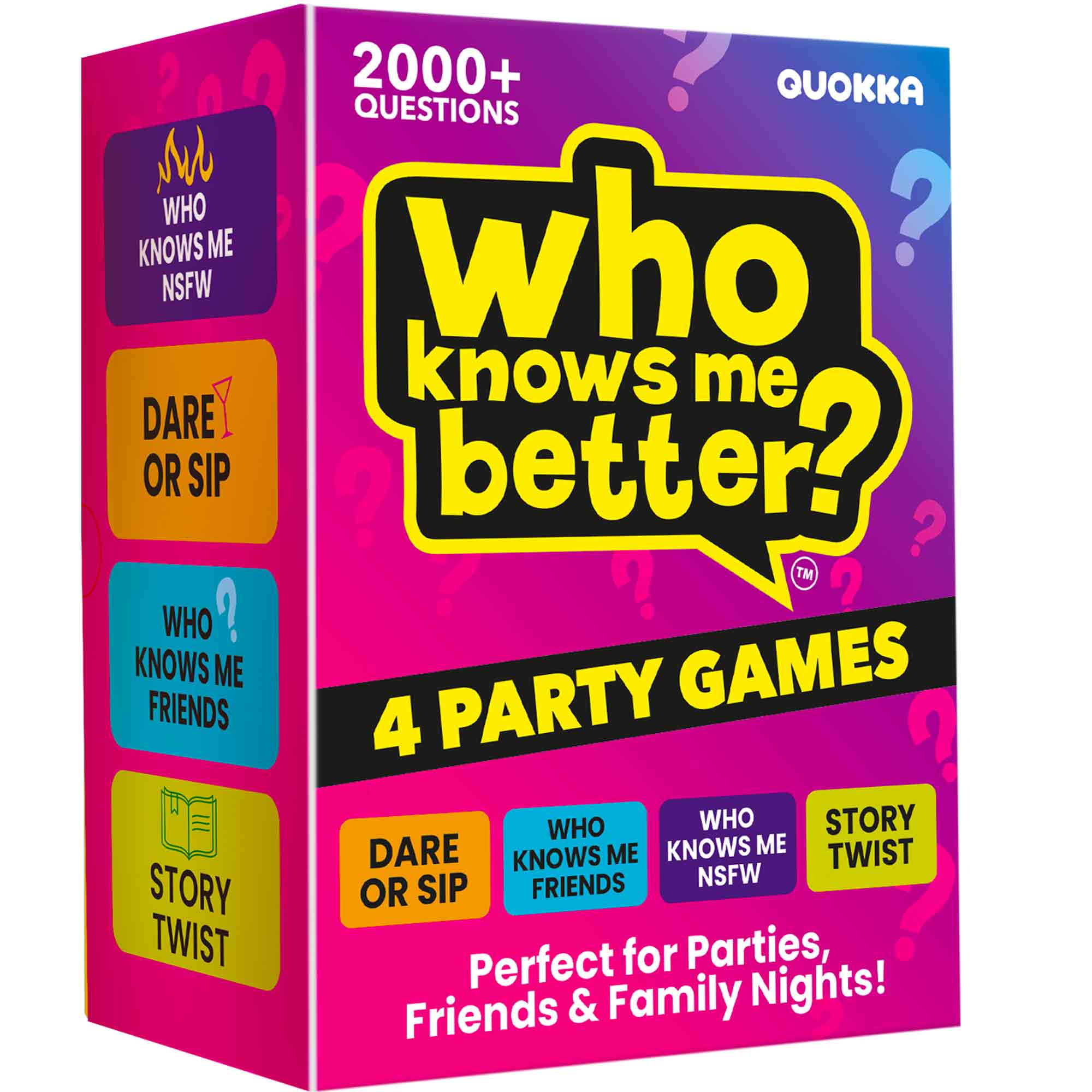 4 Set Party Games – Who Knows Me Better? for Adults