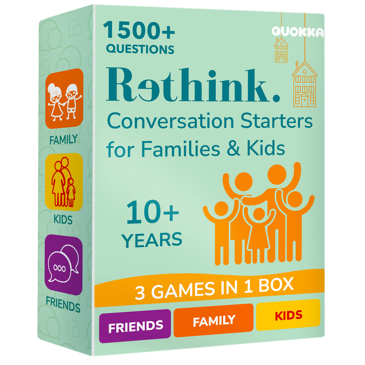 3 Set Conversation Cards Game for Kids & Family - 1500+ Questions