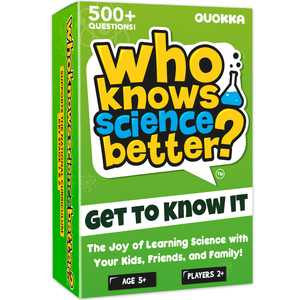 Who Knows Science Better Kids & Family Card Quiz Game - QUOKKA