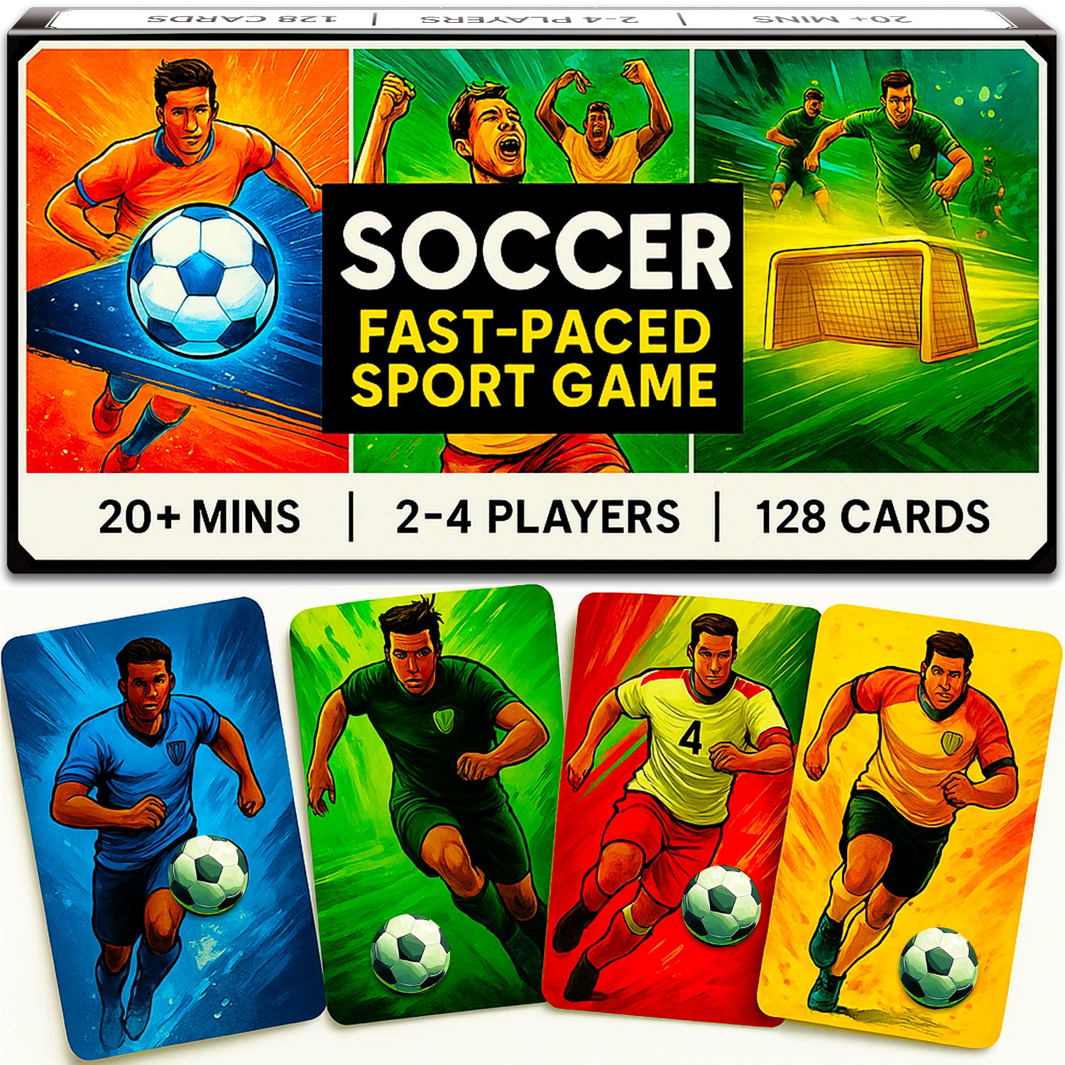 Fast-Paced Soccer Card Game for Kids & Adults