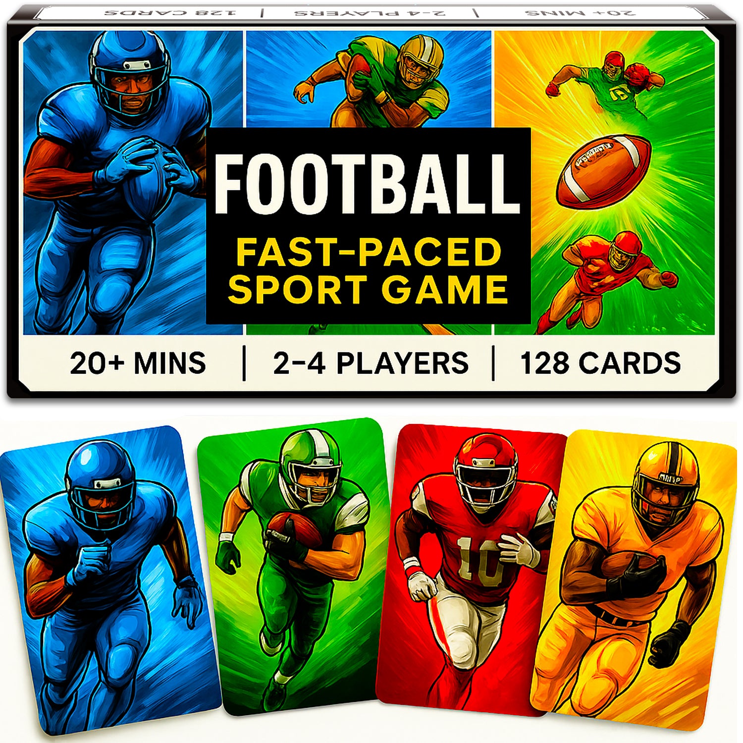 Fast-Paced Football Card Game for Kids & Adults