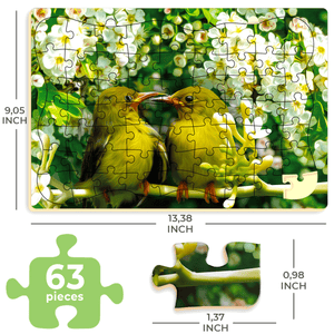 63 pieces Alzheimer Jigsaw Puzzle Games for Adults with Birds