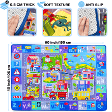 Load image into Gallery viewer, Plush ABC Playmat with City Design
