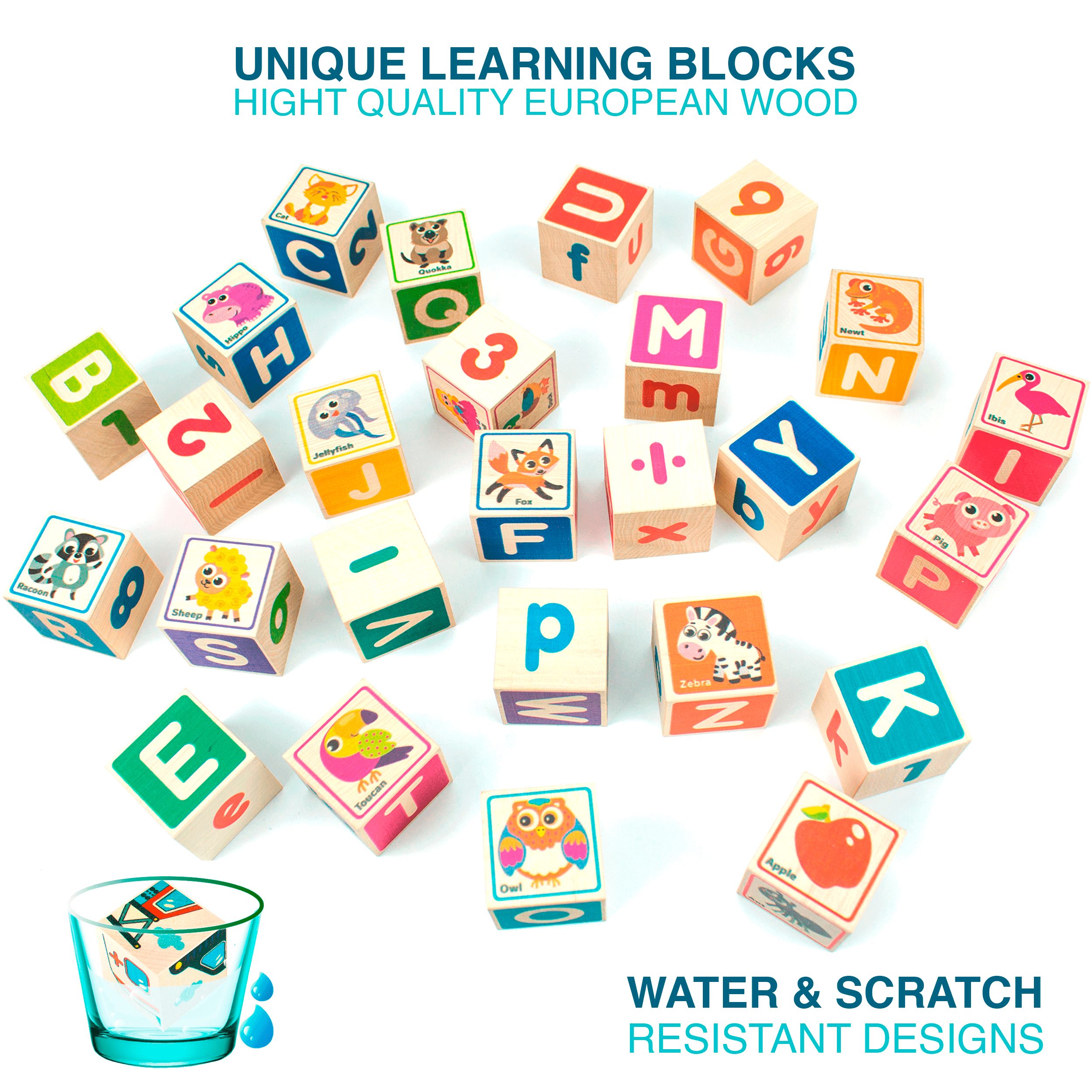 ABC Numbers Preschool Block Puzzles