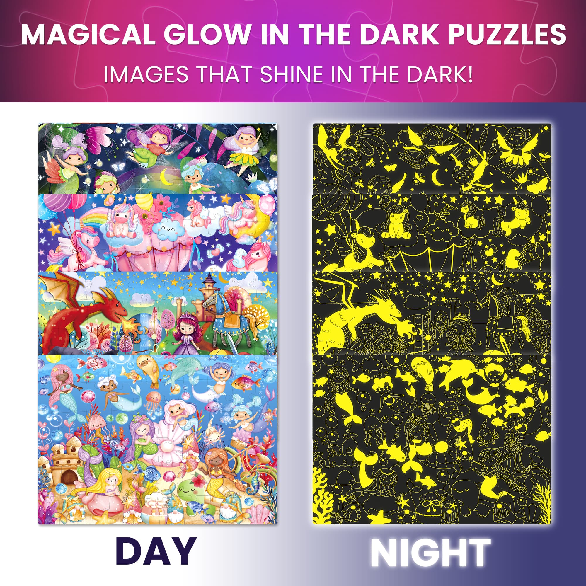 Magical Glowing Layer Puzzles