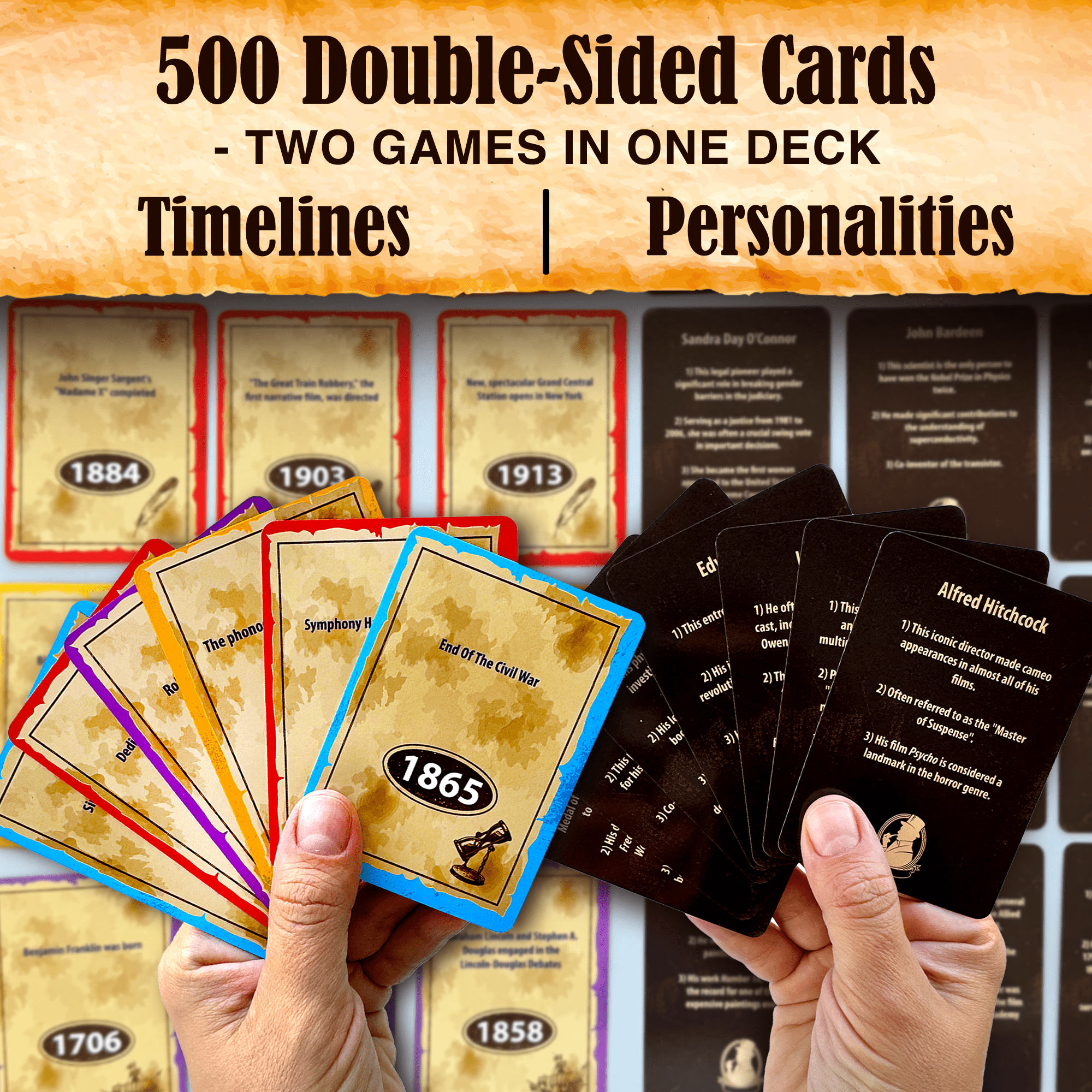 500 Trivia Cards Double-Sided Deck