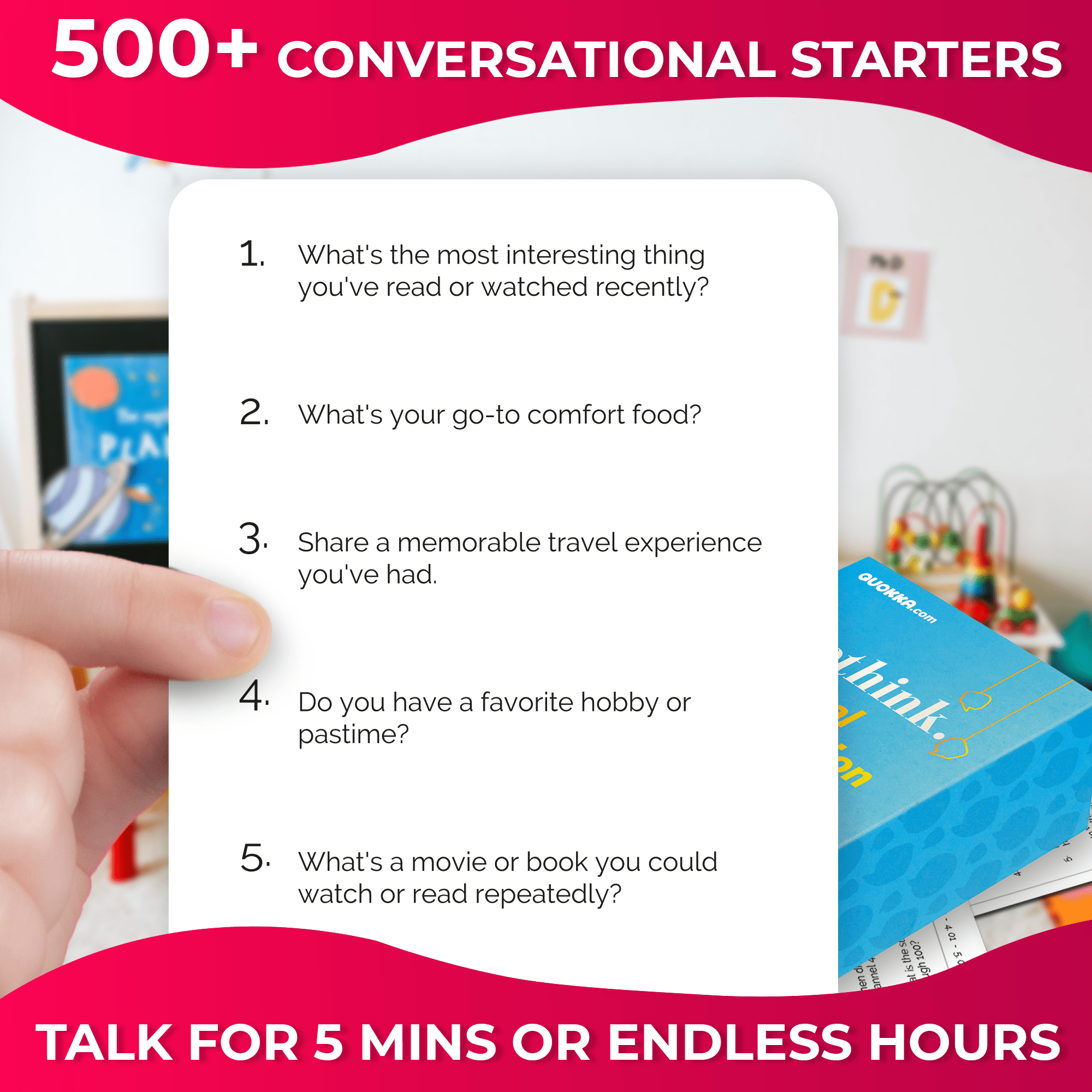 100 Conversation Cards Friends Pack