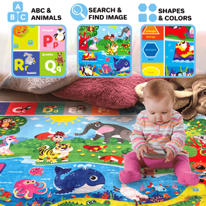 Baby Play Mat for Floor Plush ABC Playmat