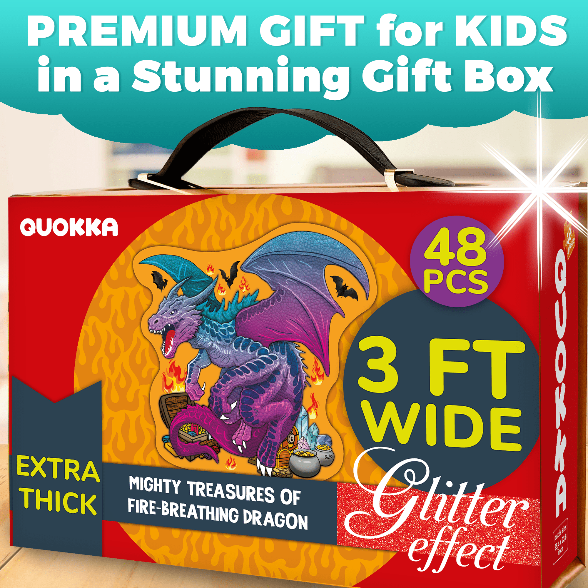 2x3 FT Shaped Giant Puzzles for Kids Ages 3-6 | Drago