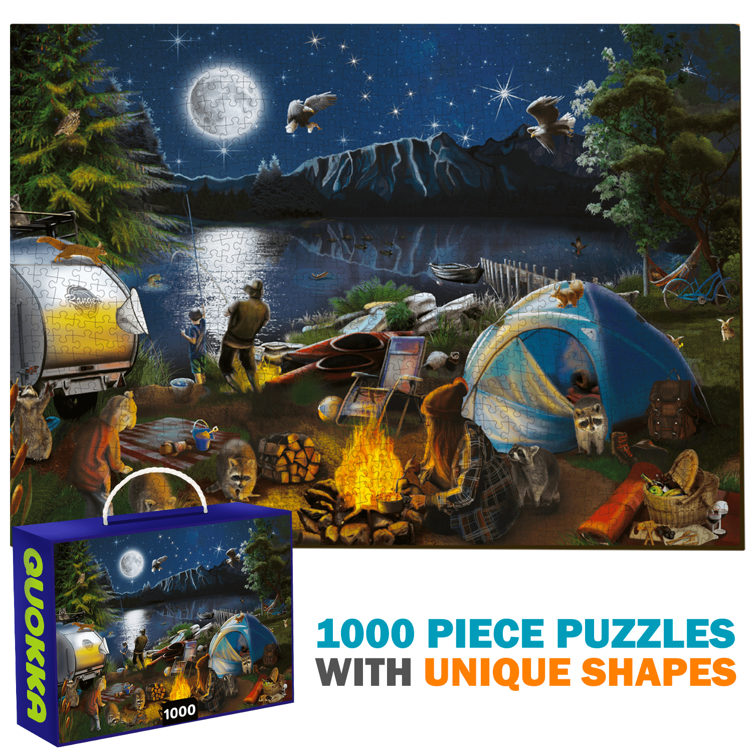 1000 Piece Unique Jigsaw Puzzle for Adults with Market