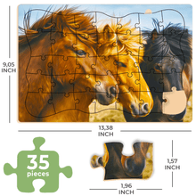 Load image into Gallery viewer, 35 Piece Dementia Puzzles for Elderly | 3 Alzheimers Jigsaw Puzzle Games for Adults with Birds Steeds and Old City
