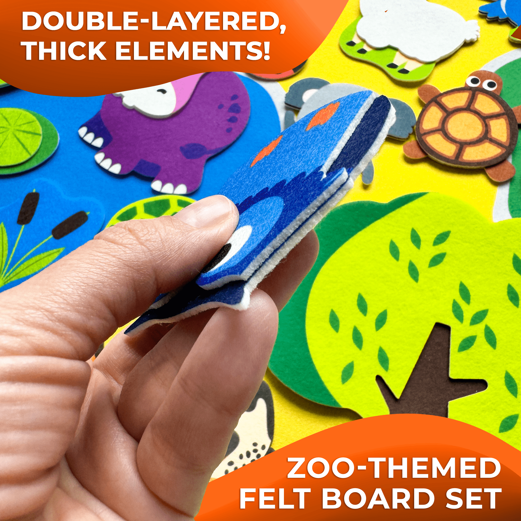 Felt Board Zoo for Kids Educational Flannel Toy