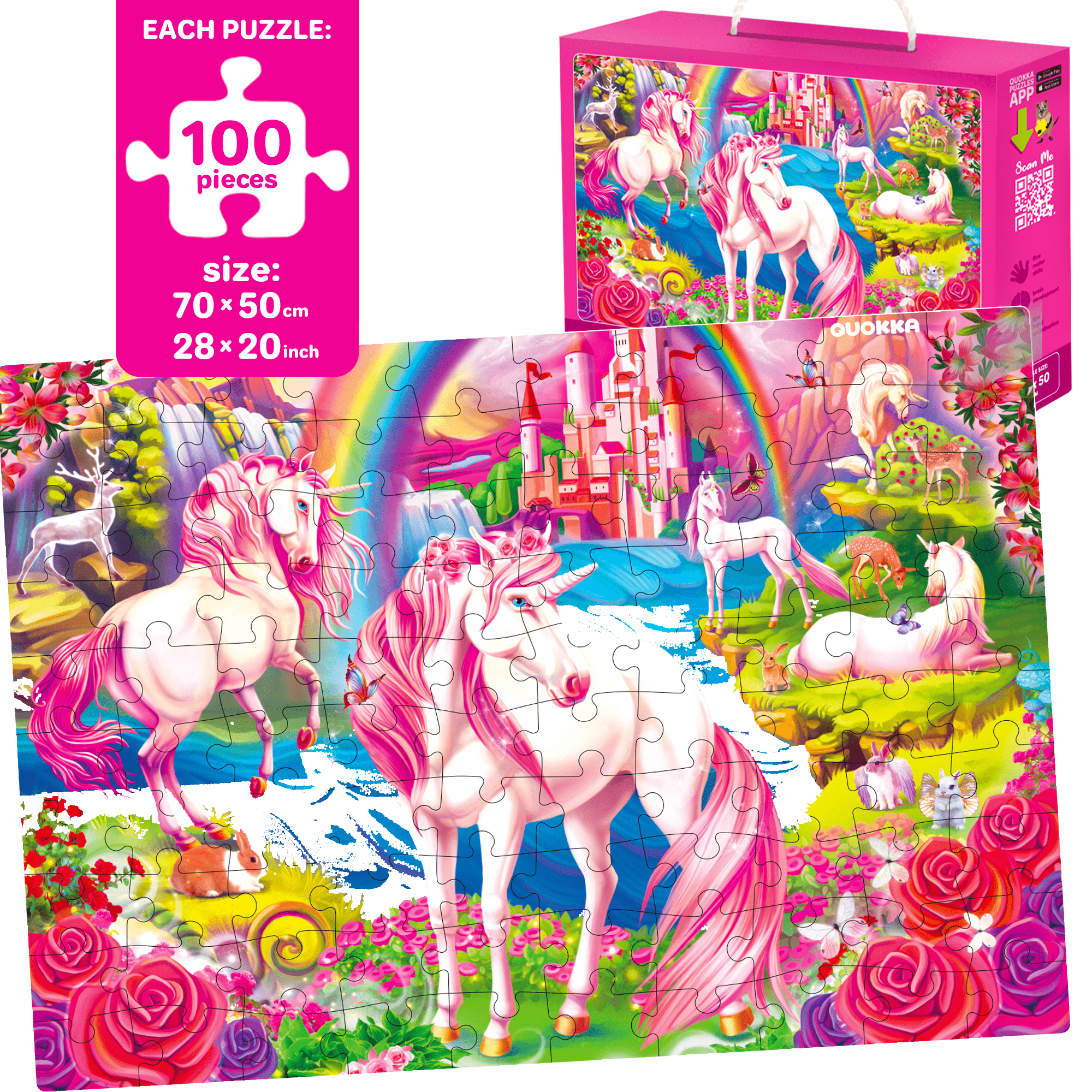 100 Piece Floor Jigsaw Puzzles for Kids  Unicorns