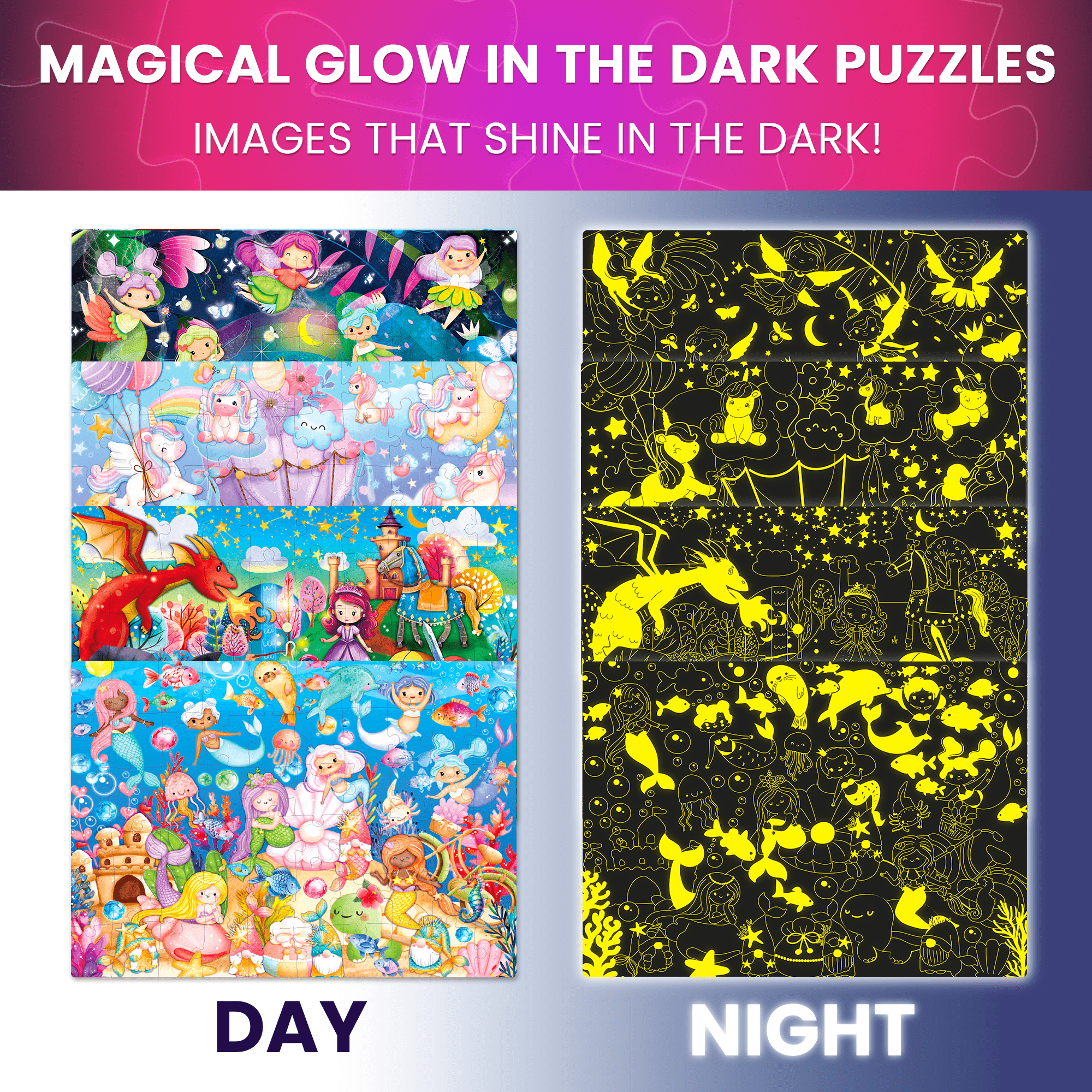 Magical Glowing Layer Puzzles