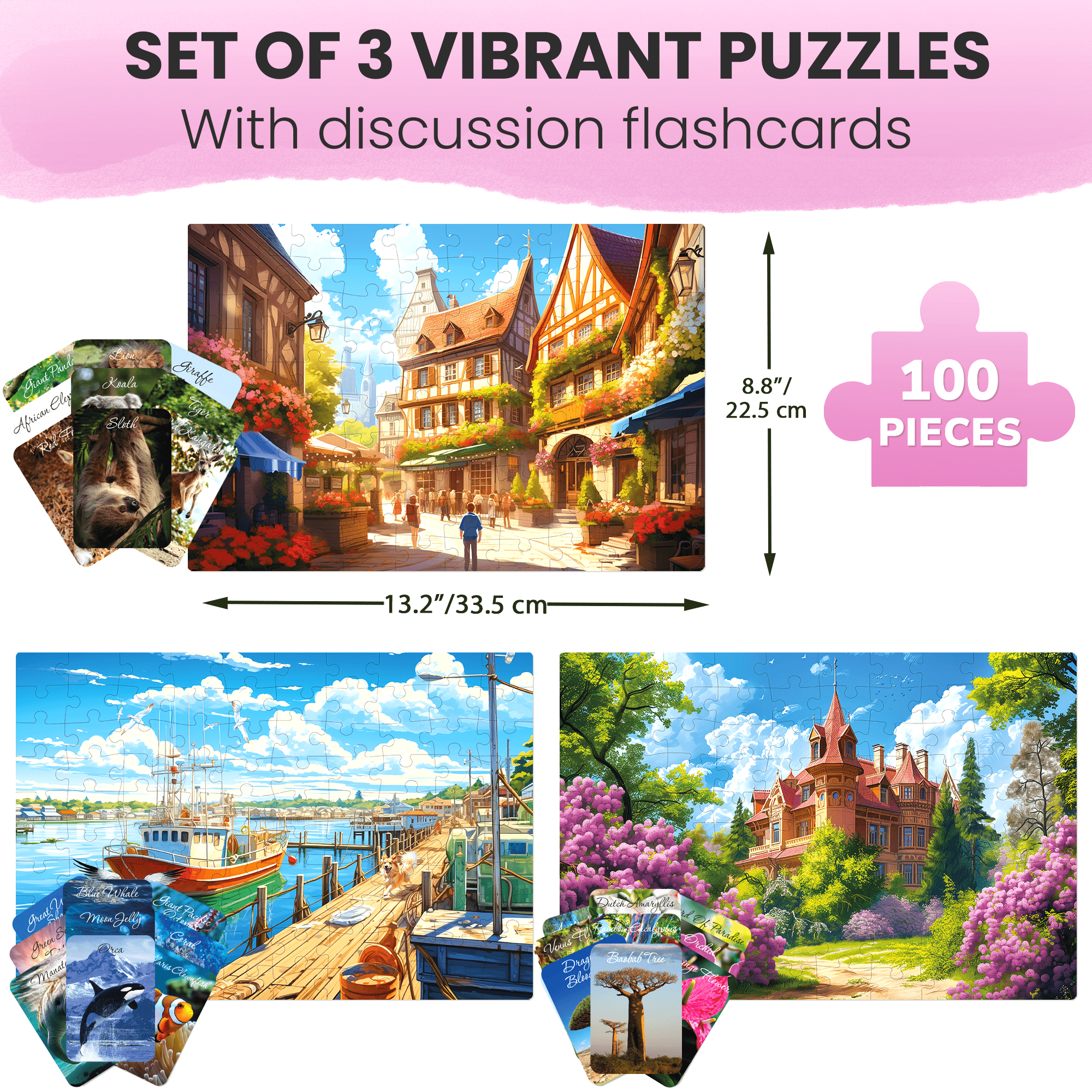 100 Pieces Dementia Puzzles for Elderly