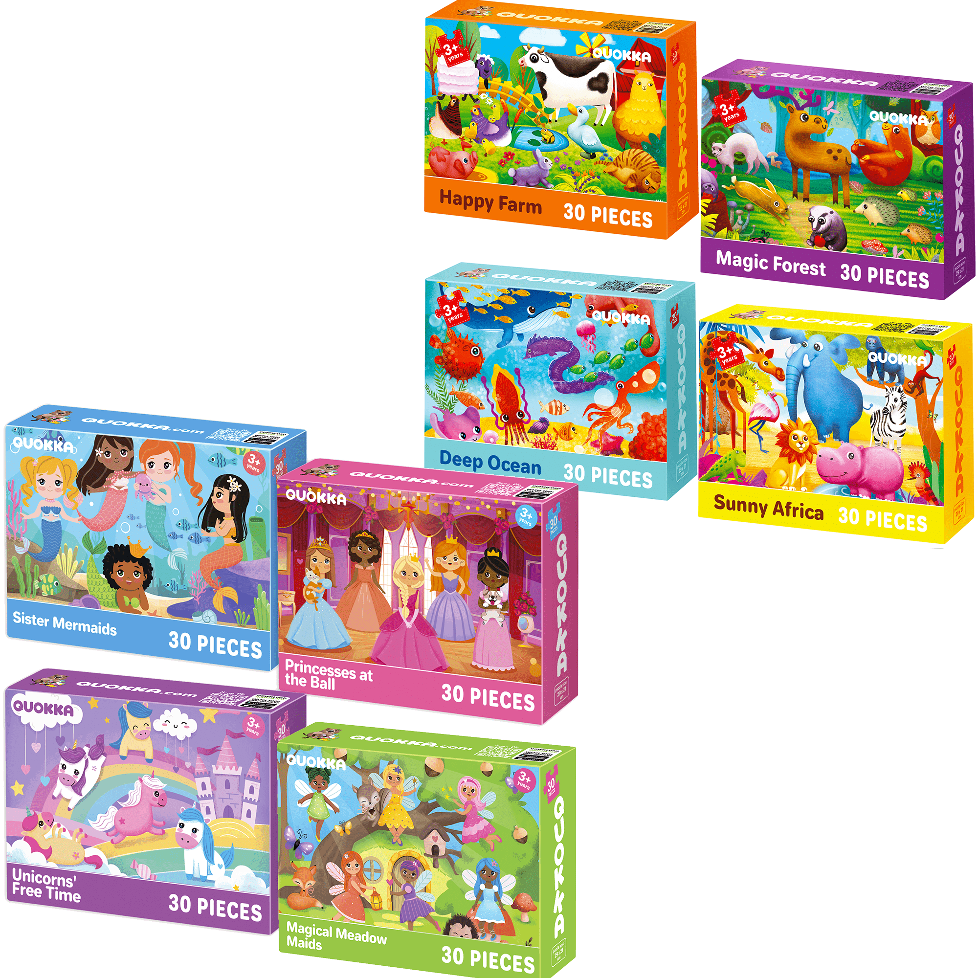 4 x 30 Pieces Puzzles for Kids