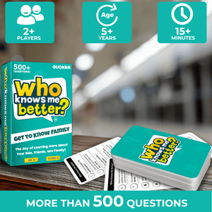 Who Knows Me Better Kids & Family Card Quiz Game - QUOKKA