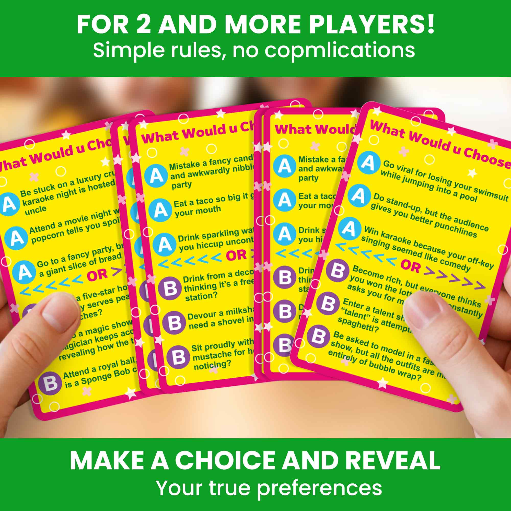 Card Game What Would You Choose? Hilarious Situations for Family