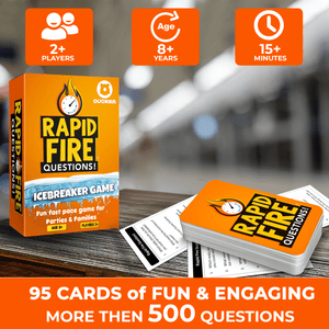 Rapid Fire Questions Kids & Family Card Quiz Game - QUOKKA