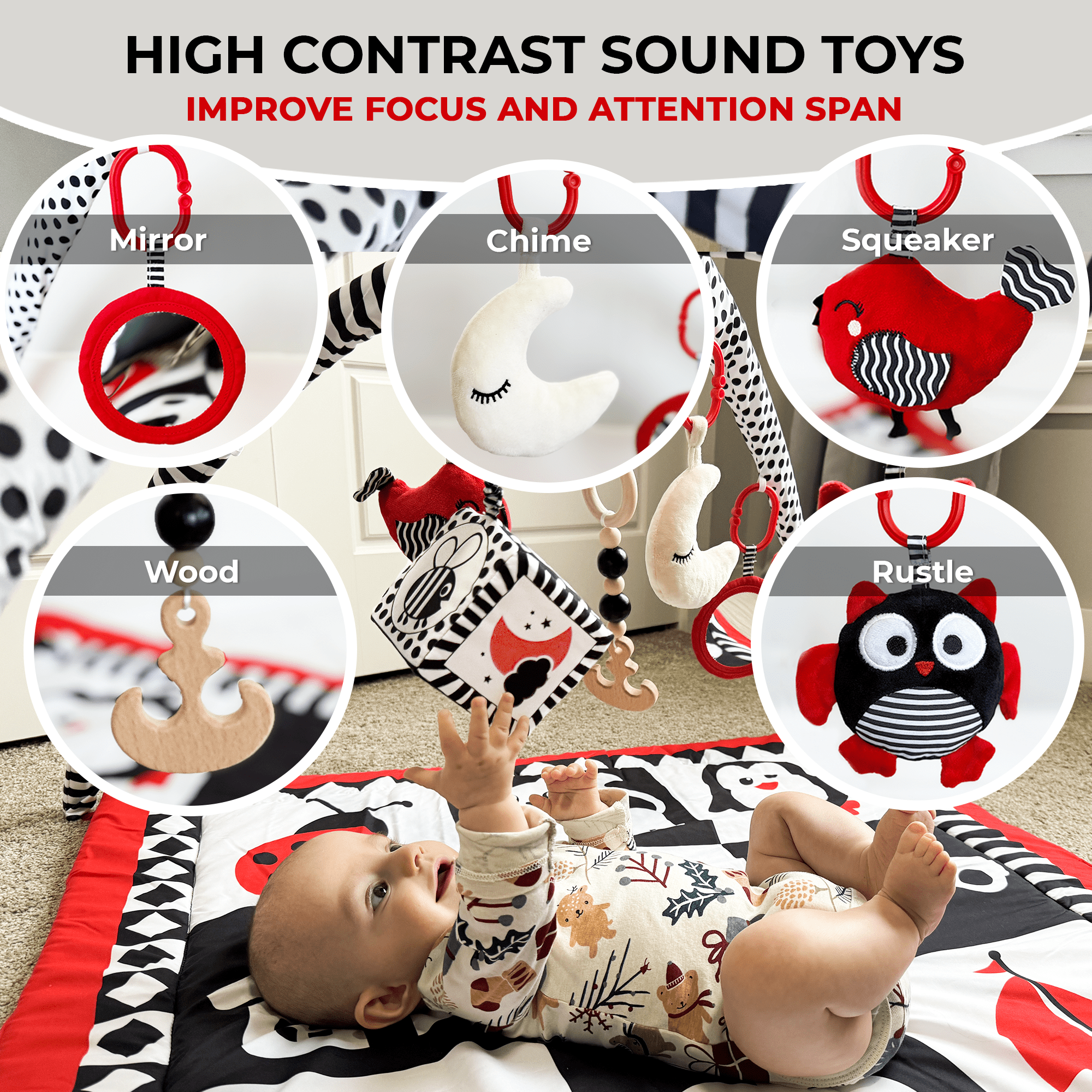 Contrast Baby Kick and Play Mat