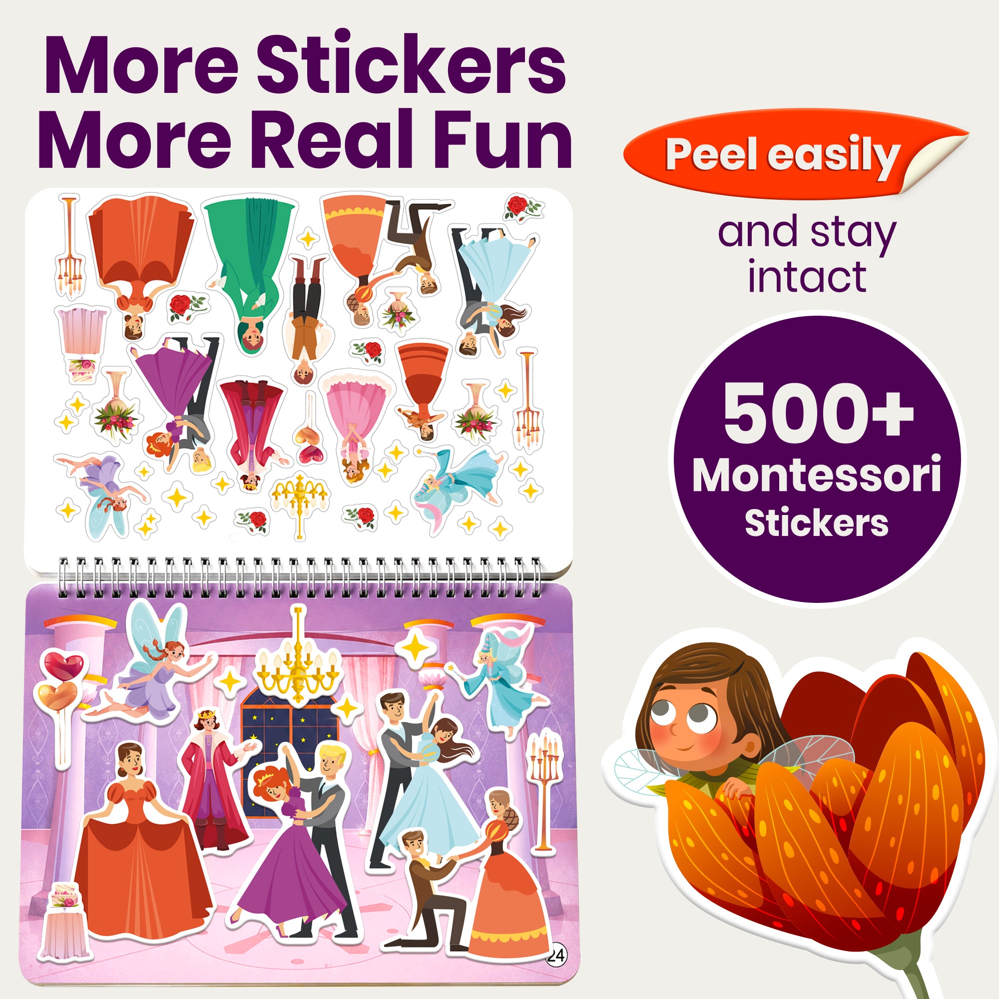 Sticker Book for Kids Fairy Tale - Draw & Stick Creative Workbook
