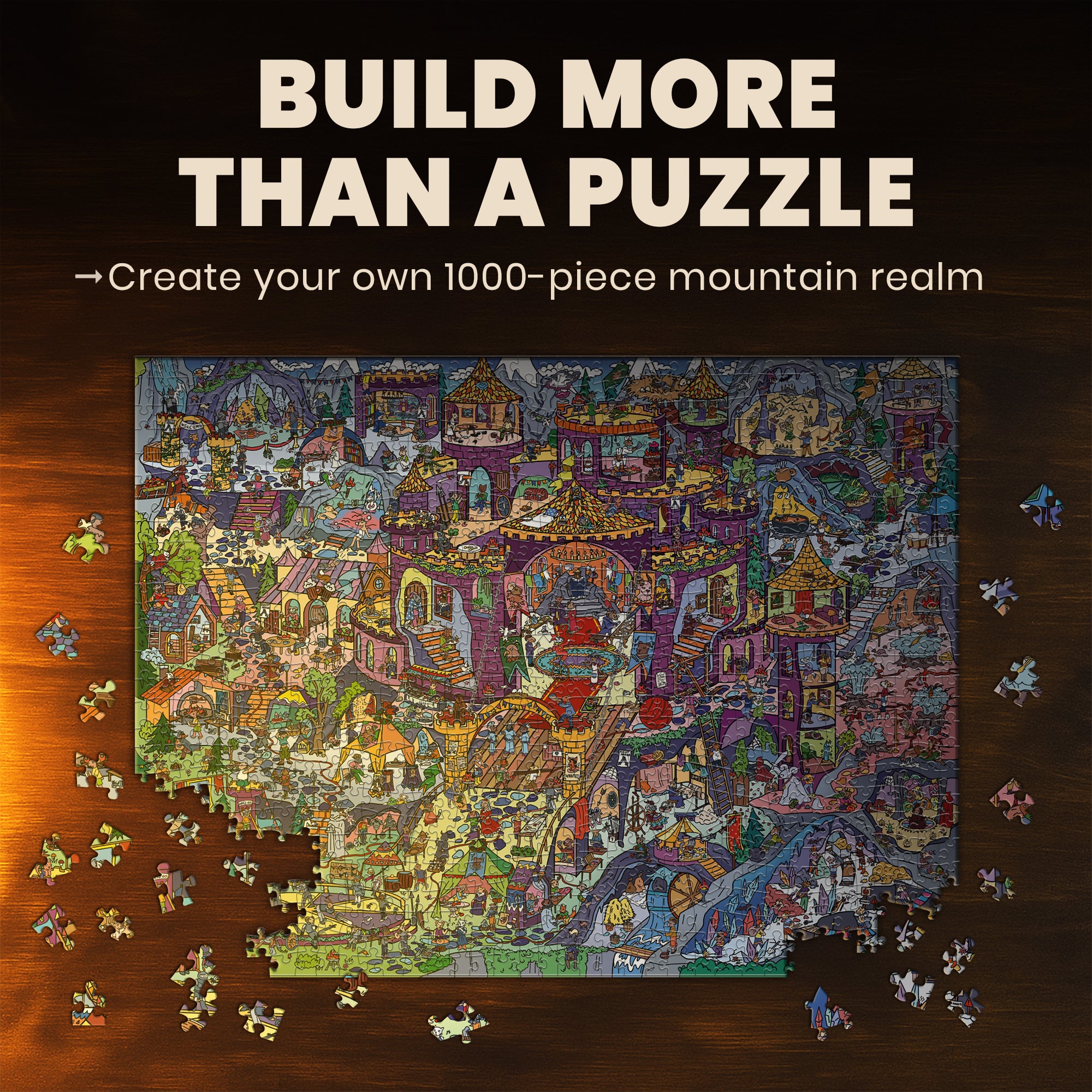 1000 Pcs Puzzle for Adults with Hidden Tasks | Rocktail Kingdom