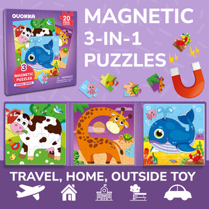 Magnetic Book 20 Piece Puzzles for Kids