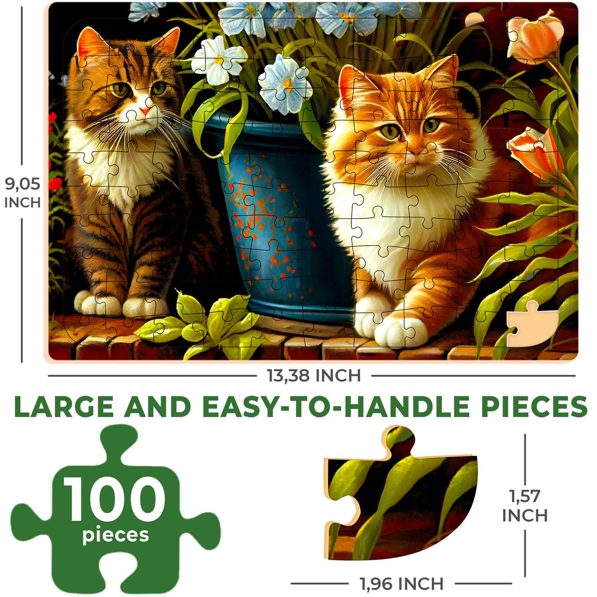 100 Pcs Dementia Puzzles for Elderly | Animals