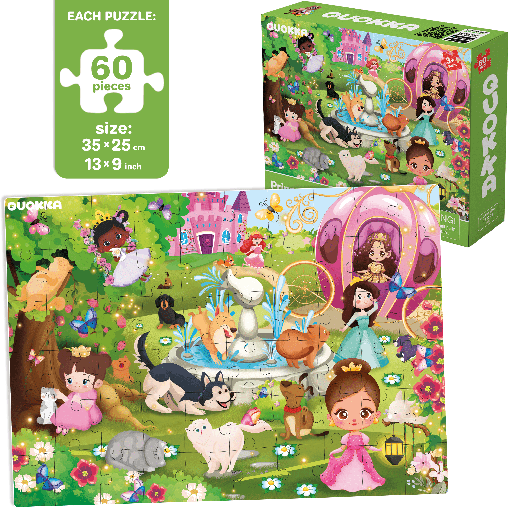 Bundle Set of 8 Puzzles for Kids | Mermaids, Birds