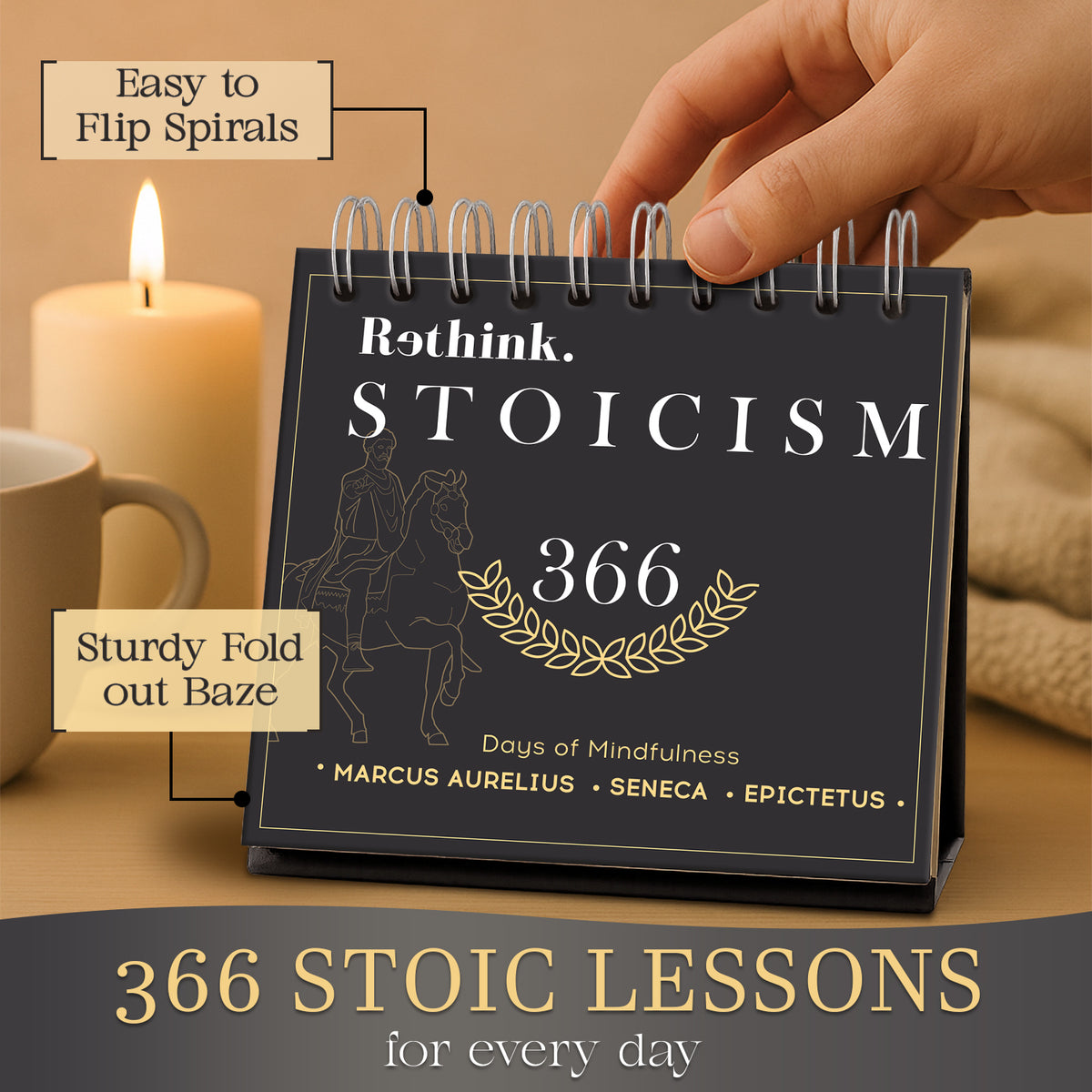 Stoicism Calendar For Adults – 365 Daily Quotes & Stoic Affirmations