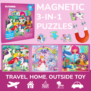 Magnetic Book 36 Piece Puzzles for Kids