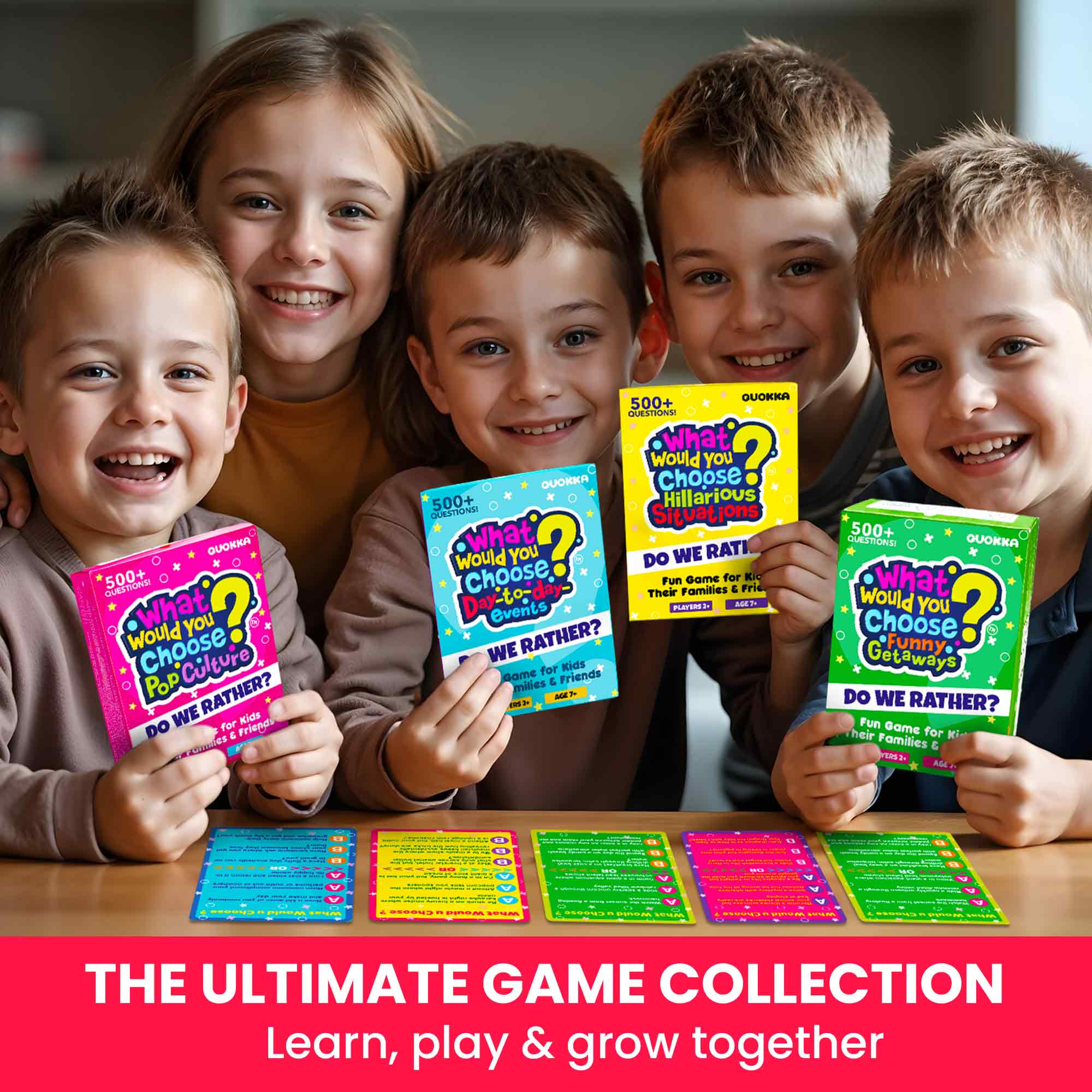 4 Set Card Game What Would You Choose?  for Kids & Family