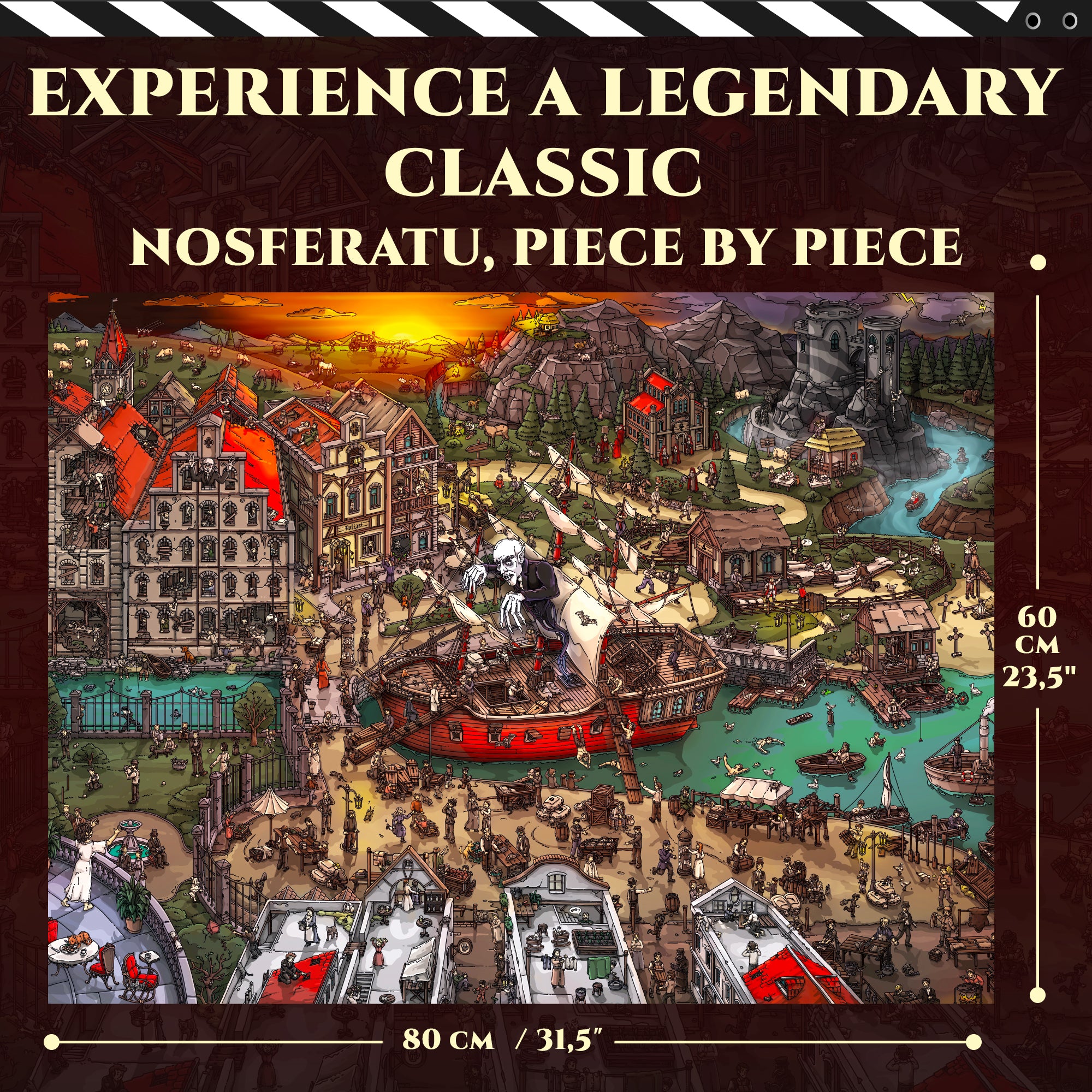 1000 Pcs Puzzle for Adults with Hidden Tasks | Nosferatu 1922