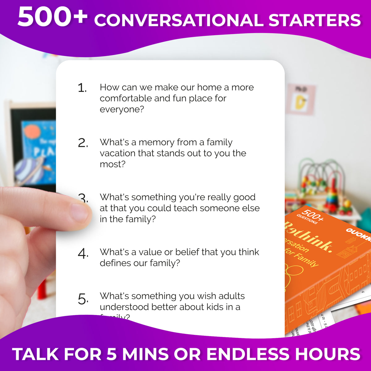 Rethink!: Conversation Starters for Family | 100 Cards