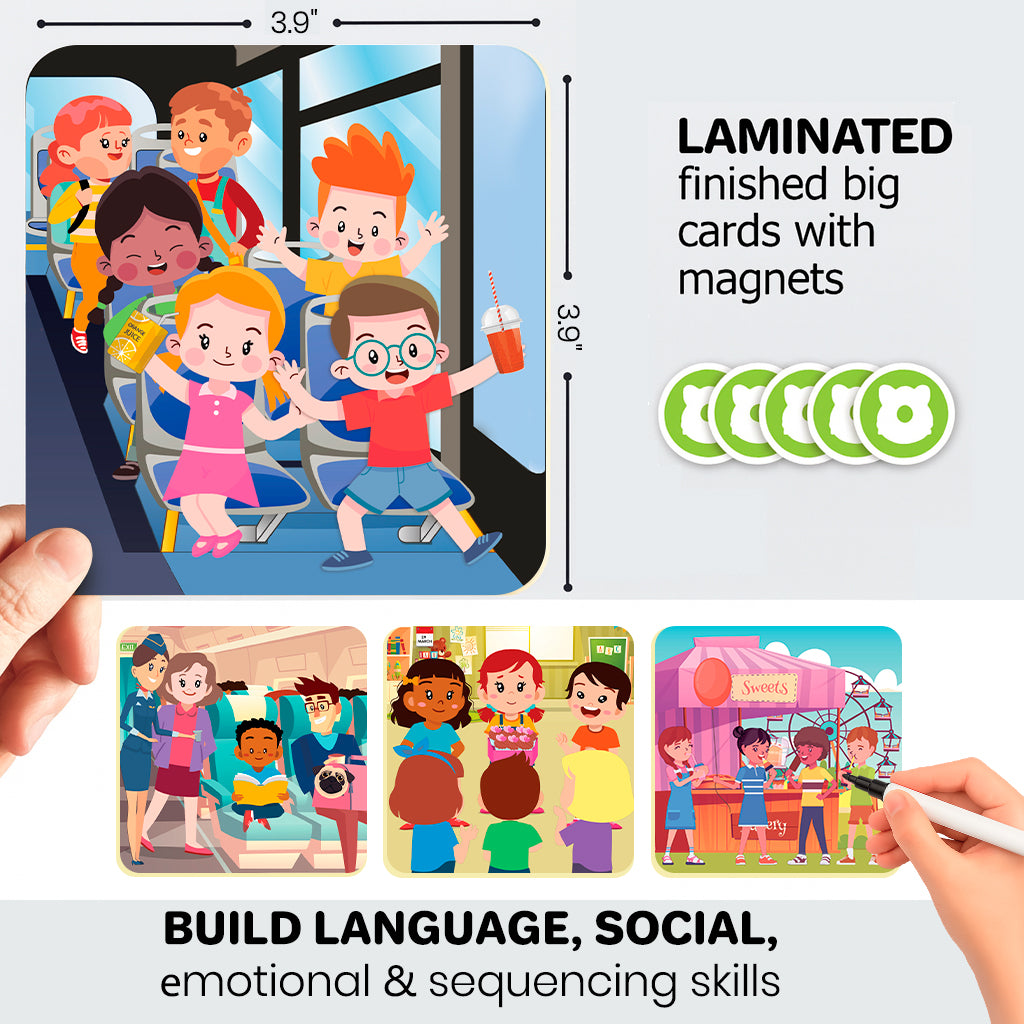 150 Story Sequence Cards for Toddlers | Autism Learning Toys