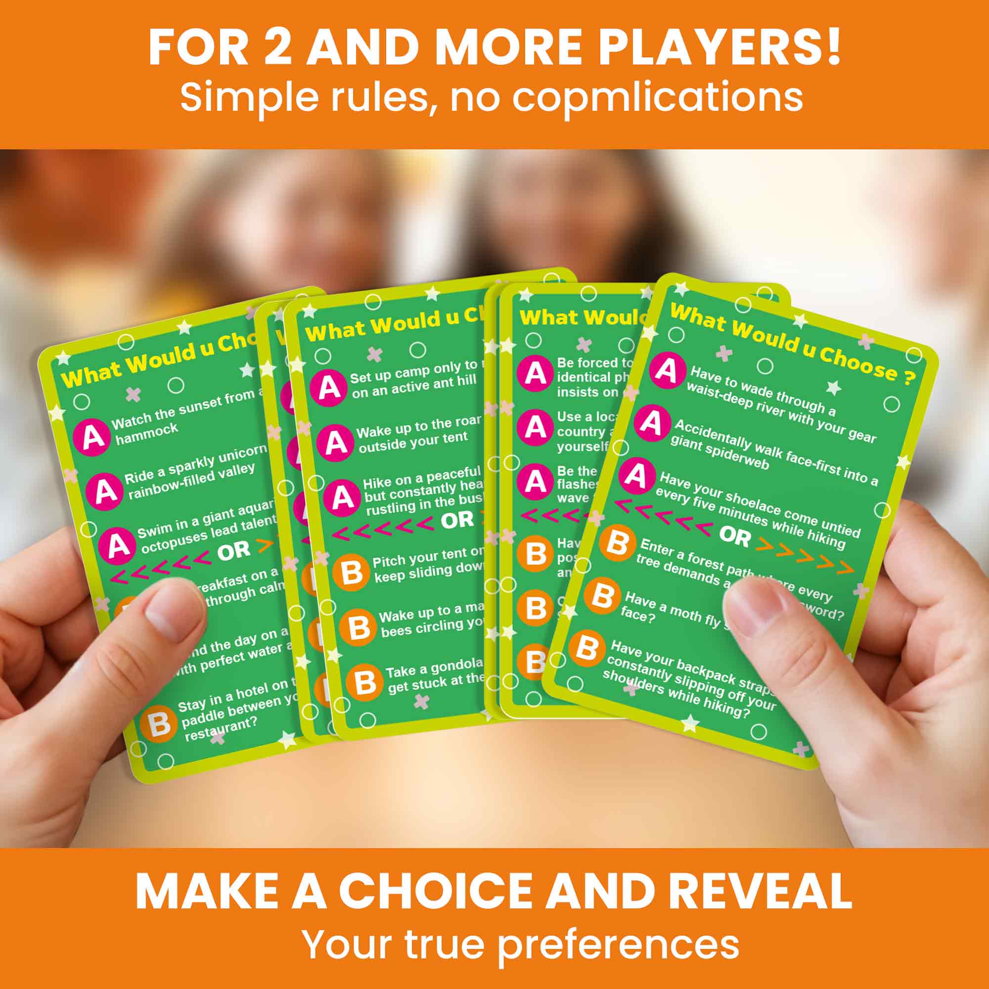 Card Game What Would You Choose? Getaways for Kids & Family