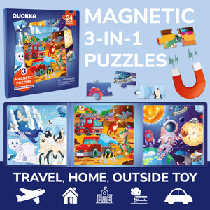 Magnetic Book 24 Piece Puzzles for Kids