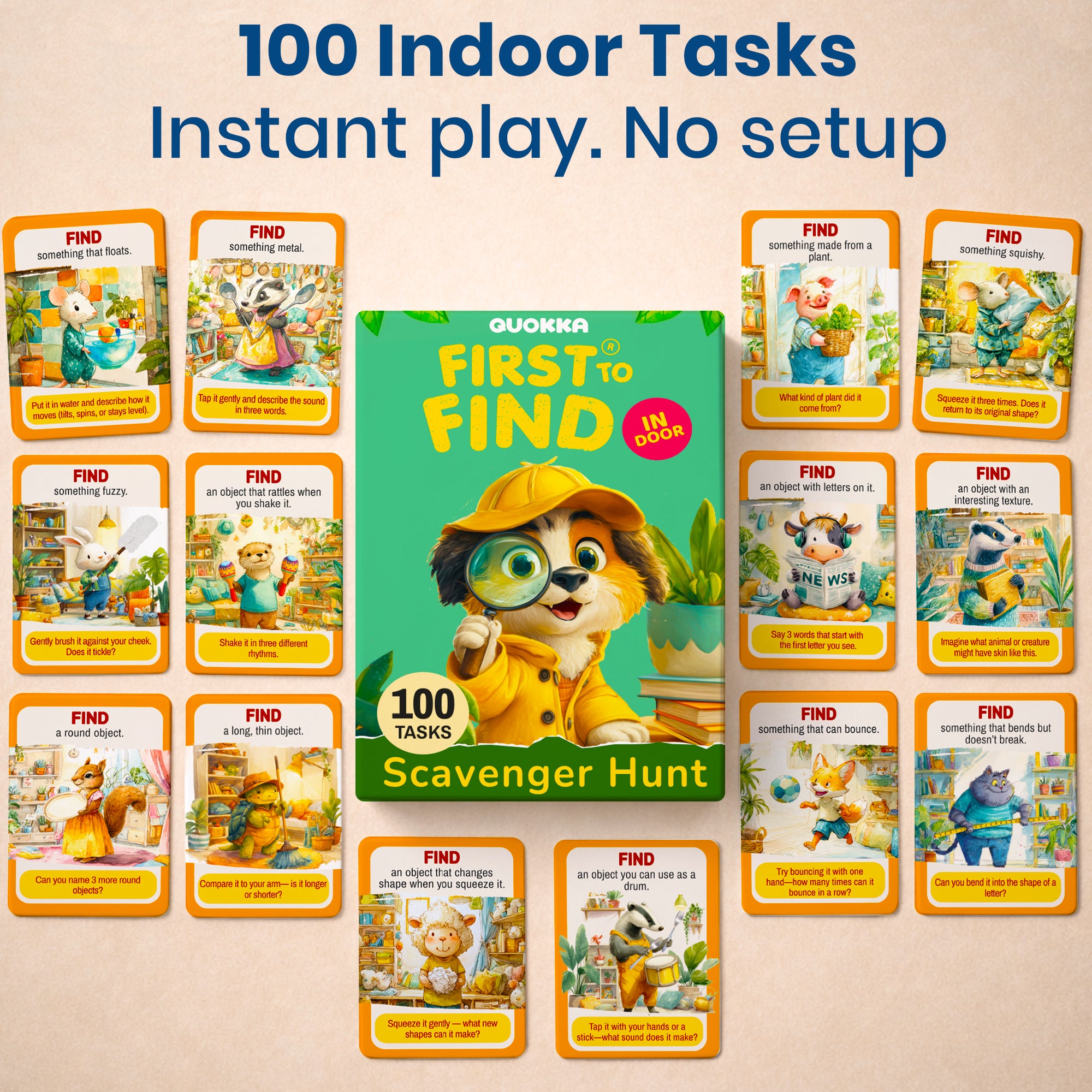 Scavenger Hunt Game for Kids Ages 4-8 - Indoor Adventure Games