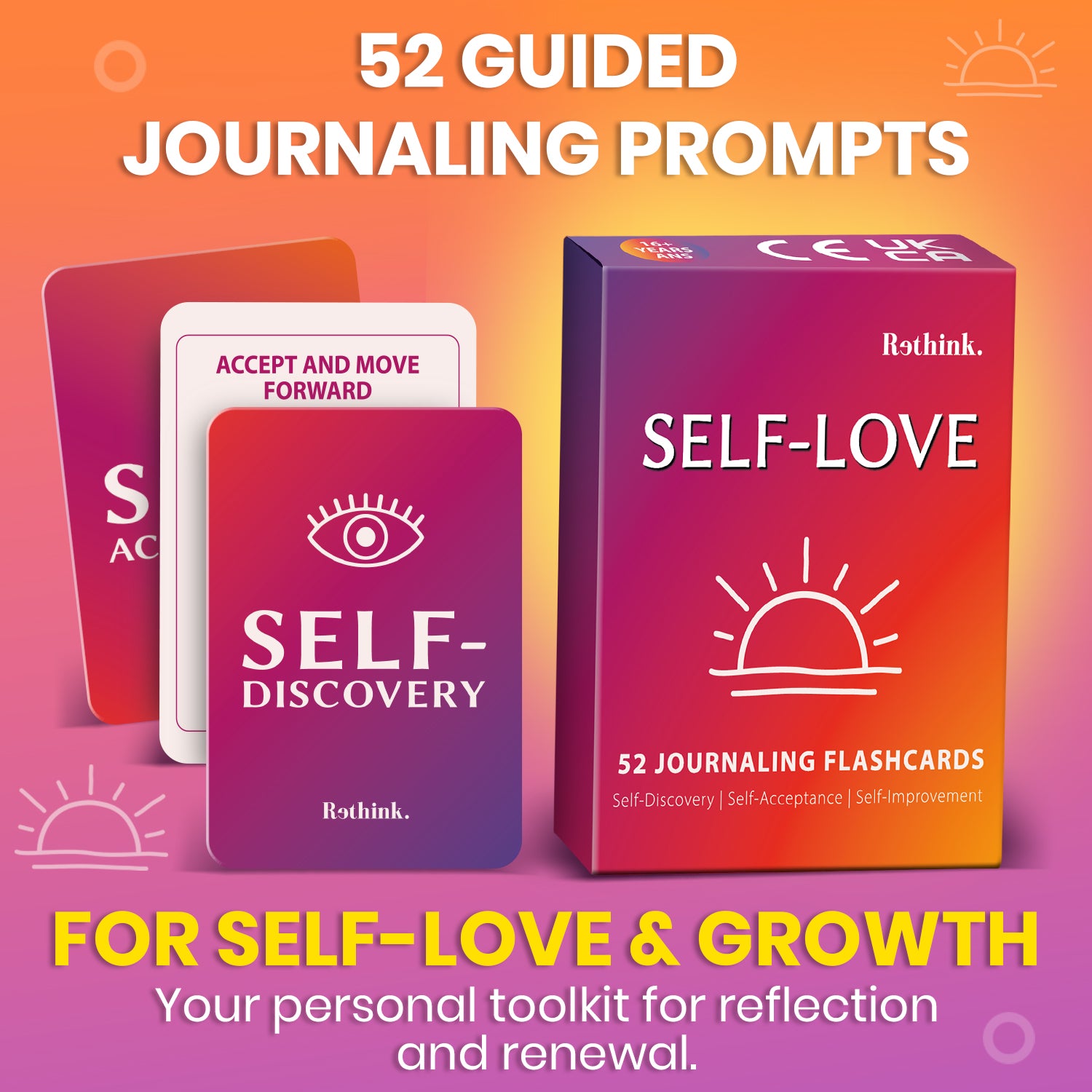 Self-Love: 52 Journaling Flashcards for Reflection & Self-Discovery