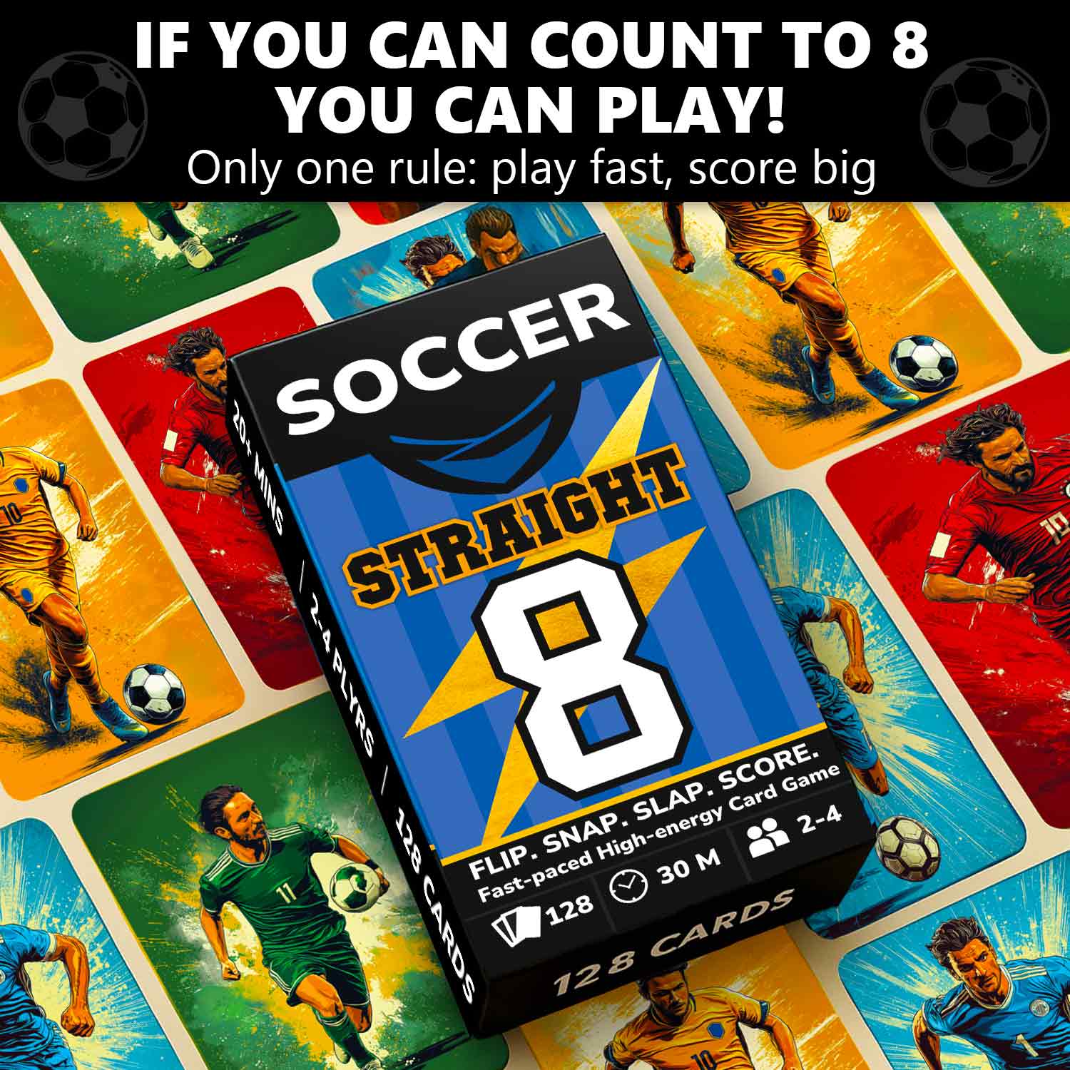 Fast-Paced Soccer Card Game for Kids & Adults