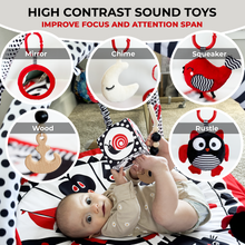 Load image into Gallery viewer, QUOKKA High Contrast Baby Kick and Round Play Mat
