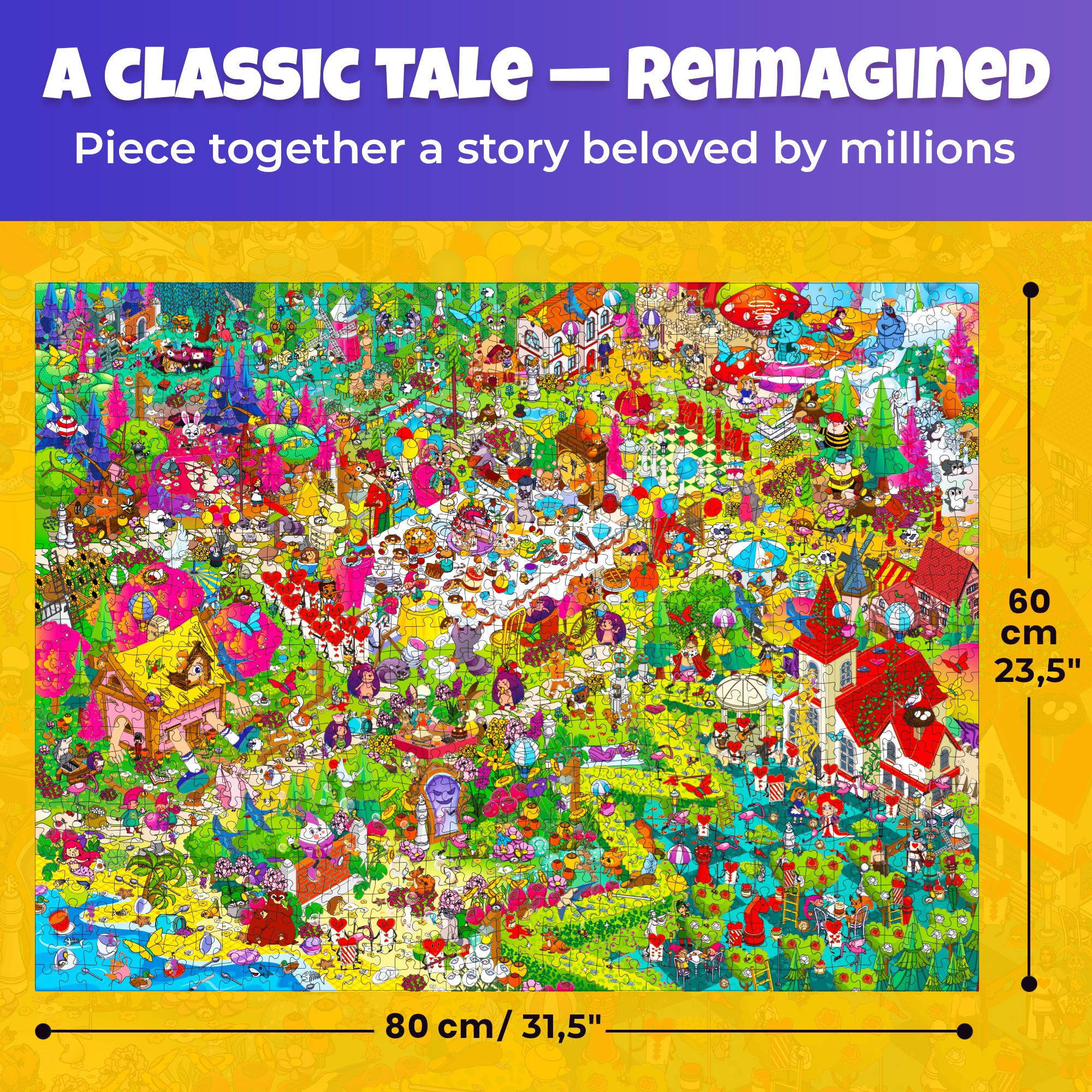 1000 Pcs Puzzle for Adults with Hidden Tasks | Alice in Wonderland