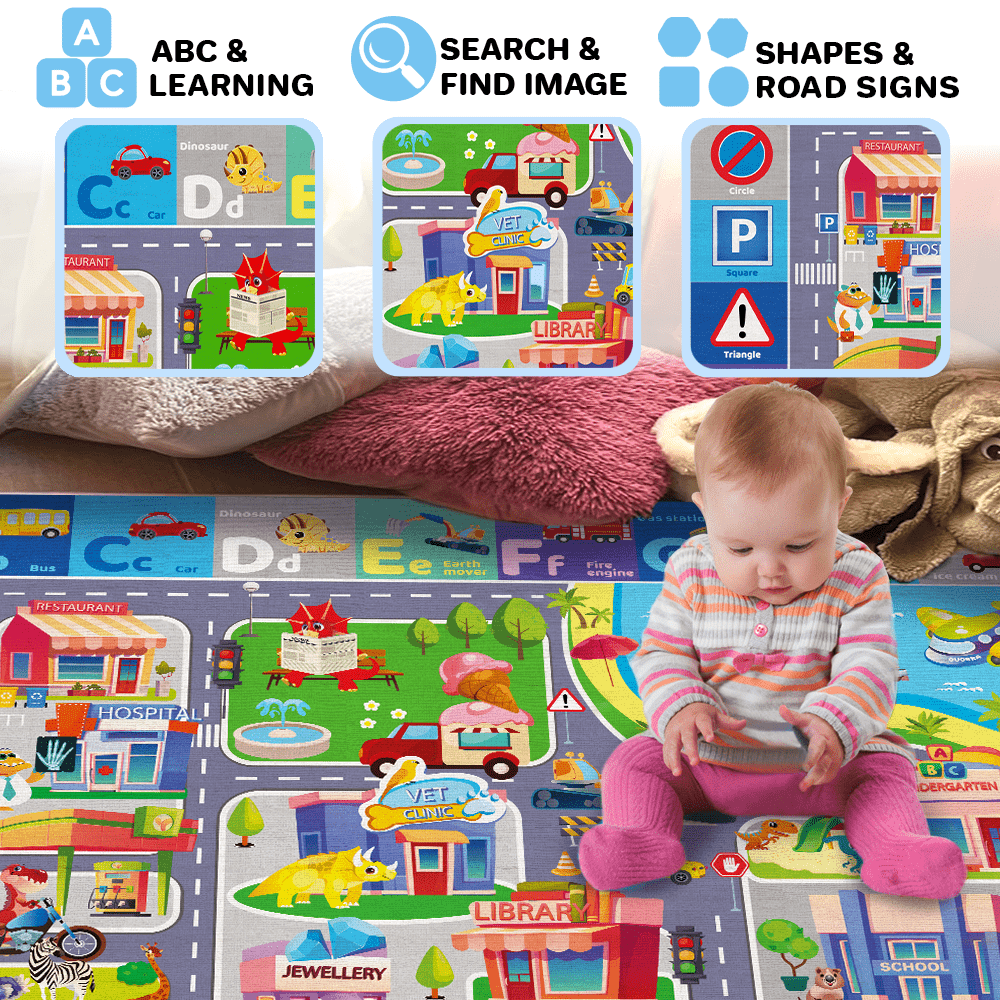 Plush ABC Playmat with City Design