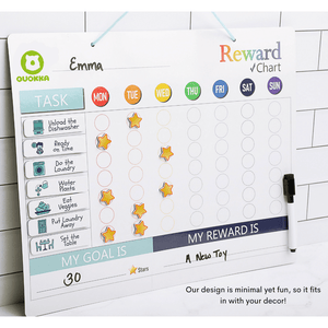 Chart to Finish Behavior Magnetic Wall Chart Poster