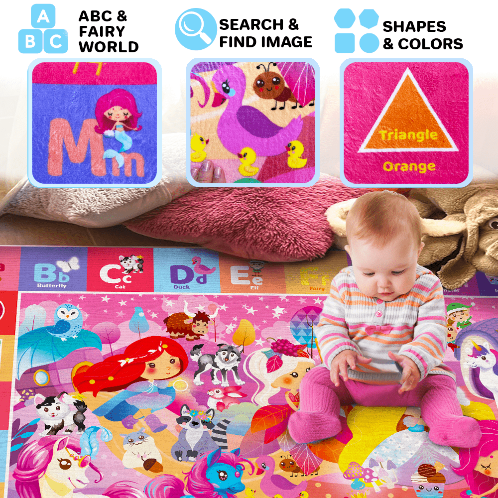 Plush ABC Playmat with Unicorn & Princess